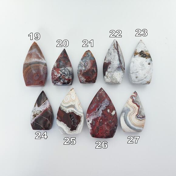 Mexican Lace Agate Freeform Flame Crystal - Picture 9 of 10